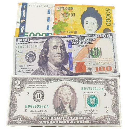 골프지갑 신사임당 5만원 2달러 100달러 지갑