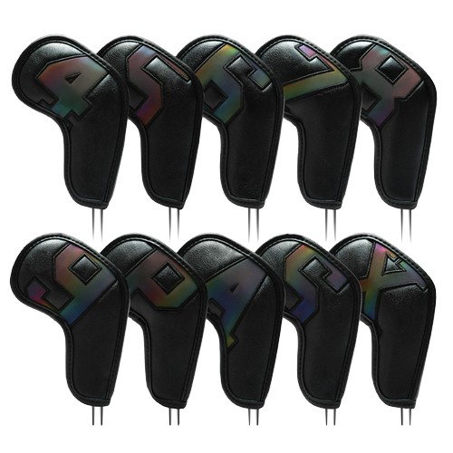 홀로그램 골프커버 아이언 골프채 가죽 10종