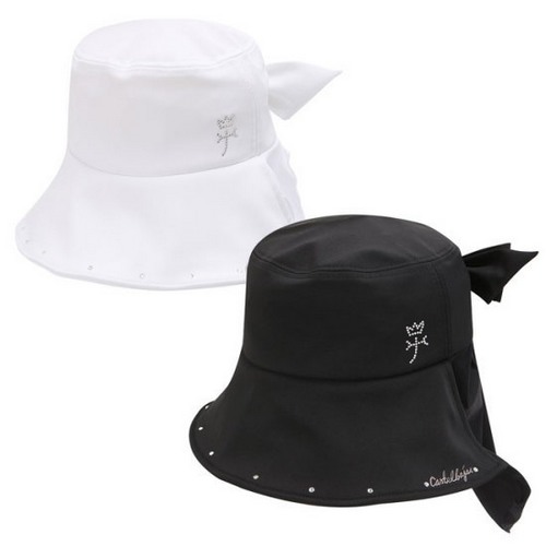 까스텔바작  리본 장식 핫피스 와이어챙 모자 BGBMGC708