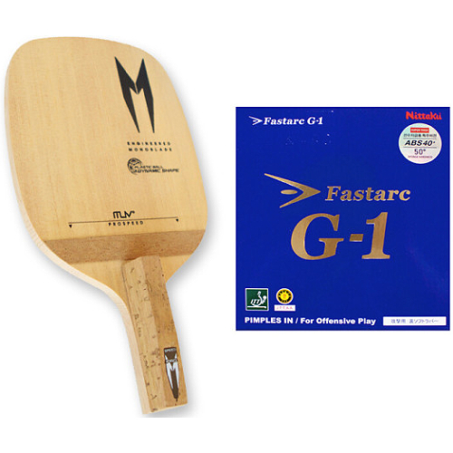 버터플라이  엠파워 프로스피드+닛타쿠 파스탁G-1 러버 부착세트