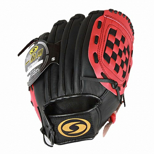 썬버드  유소년 투수 글러브 10.5인치 블랙레드 바둑판웹 SBG-1000B