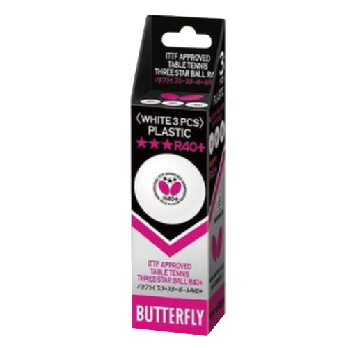 버터플라이  쓰리스타 플라스틱 시합구 R40+