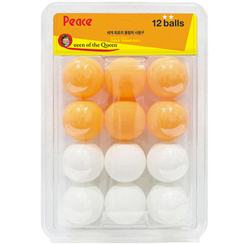 Peace  2성 탁구공 혼합 12개