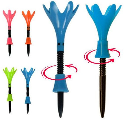 꽃잎 회오리 골프티 높이 조절 조절티 롱티 80mm