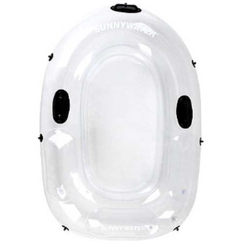 케이에스몰 써니워터 투명 유리보트 튜브 1인용