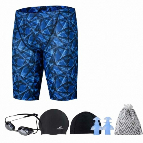 아쿠아티카  BH17 남성 선수용 수모 수경 귀마개 비닐백 6종세트