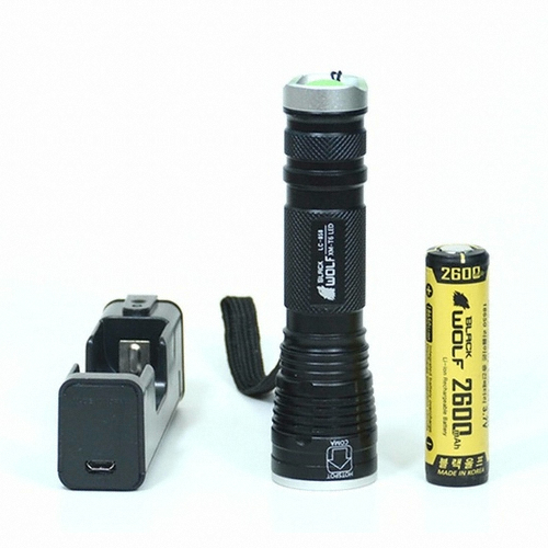 스나이퍼코리아 블랙울프 LC-858 T6 세트 (배터리+충전기)