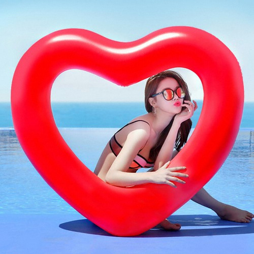 케이에스몰 써니워터 대형 하트튜브 레드 120cm