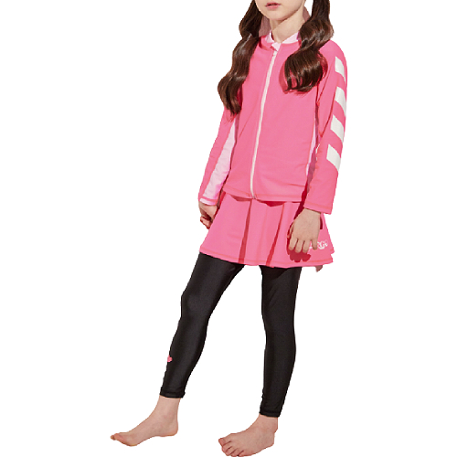 아르고  여아동 토피노 핑크 9부 스커트레깅스 세트