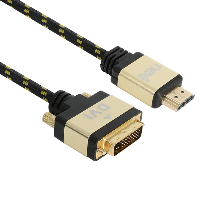 리버네트워크 NEXI 파인골드 HDMI v2.0 to DVI-D 케이블