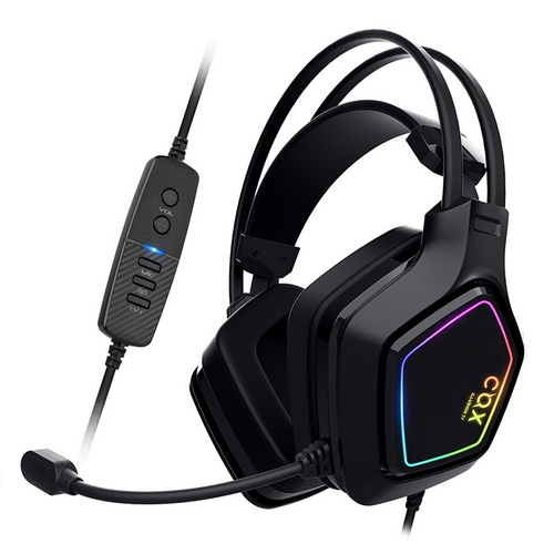 콕스  SCARLET 가상 7.1채널 RGB 노이즈캔슬링 마이크 진동 초경량 게이밍 헤드셋