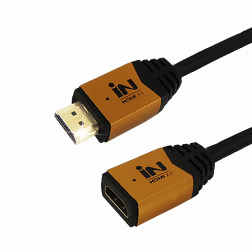 인네트워크  HDMI 2.0 골드메탈 연장 케이블 (IN-HDMI2GMF)