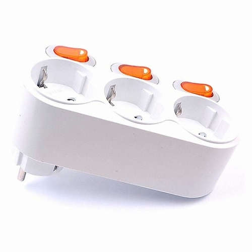 현대일렉트릭  3구 16A 개별스위치 회전형 멀티탭