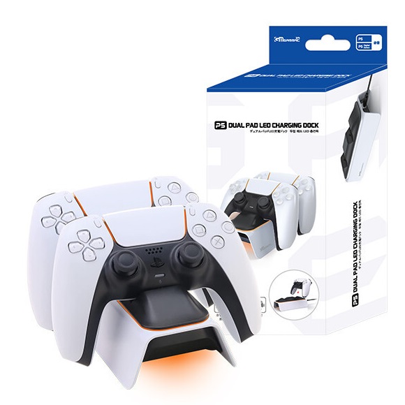 경문엔터테인먼트 겜맥 P5 듀얼 패드 LED 충전독