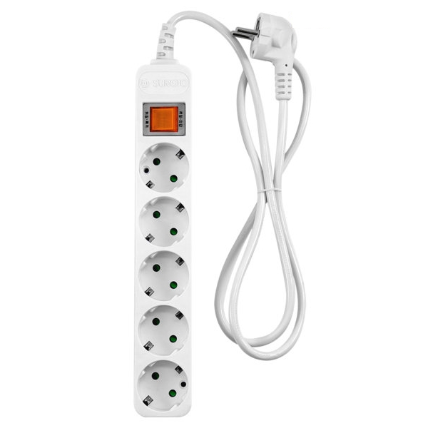 대현써지오  모노케어 5구 10A 메인스위치 멀티탭