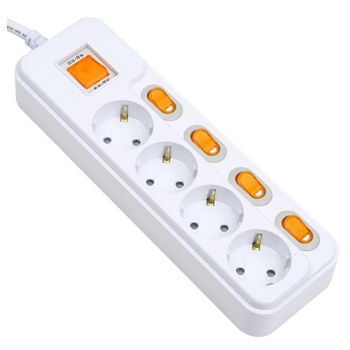 현대일렉트릭  4구 16A 메인 개별스위치 멀티탭