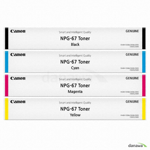 Canon  NPG-67BK, NPG-67C, NPG-67M, NPG-67Y 4색 세트