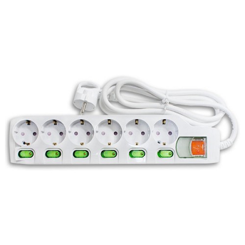 일신전기  6구 16A 메인 개별스위치 멀티탭