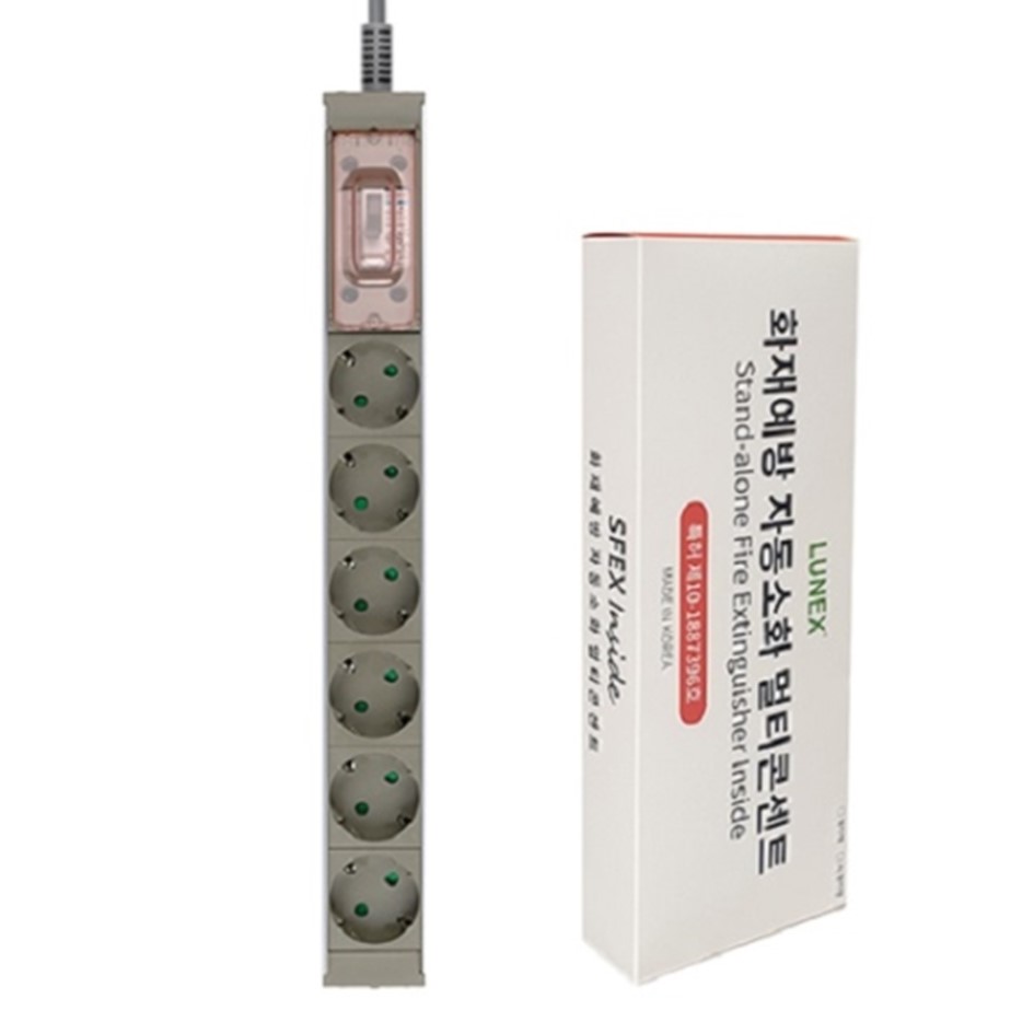 동양전자산업 루넥스 6구 16A AL 자동소화 배선차단 고용량 멀티탭