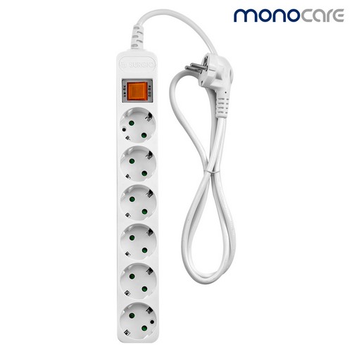 대현써지오  모노케어 6구 10A 메인스위치 멀티탭