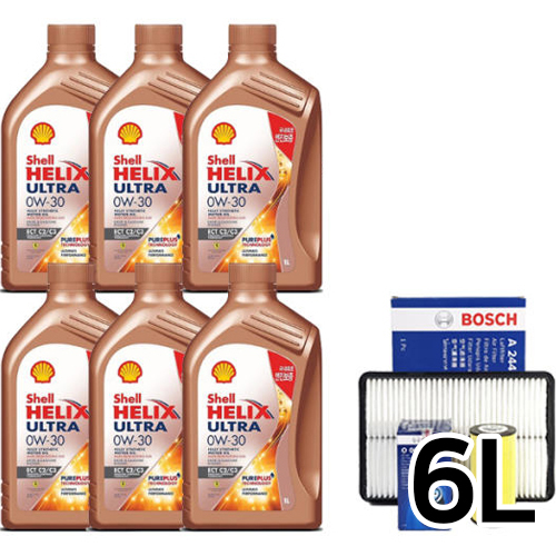 쉘  힐릭스 울트라 ECT C2/C3 0W30 6L + 보쉬필터 올뉴투싼TL 1.7 디젤