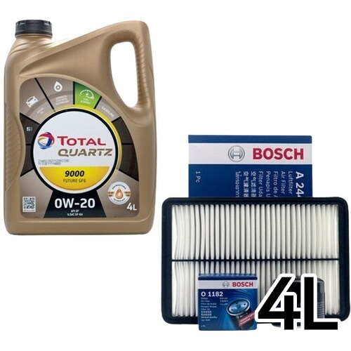 토탈  쿼츠 9000 퓨쳐 GF-6 0W20 4L + 보쉬필터 올뉴K5 하이브리드