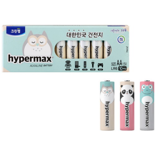 크린랲  하이퍼맥스 캐릭터 알카라인 AA (벌크)