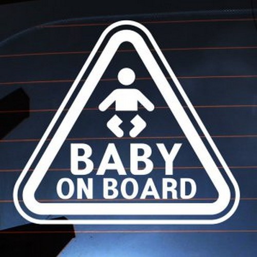 뭉키월드  주의 삼각 아기 Baby On Board 스티커 LSC-854