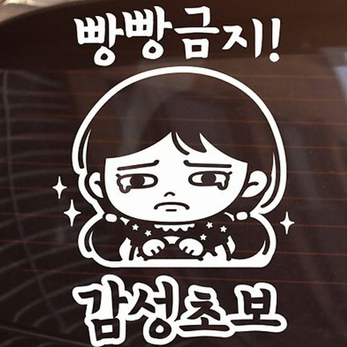 제제데코  빵빵금지 감성초보 초보운전 스티커