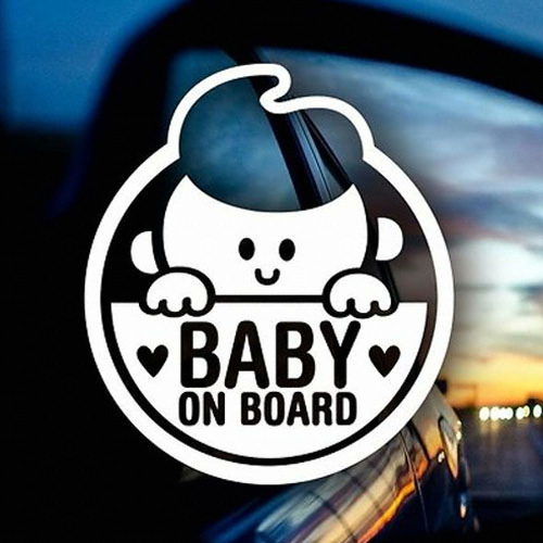 제제데코  동그라미 꼬맹이 남아 BABY ON BOARD 스티커
