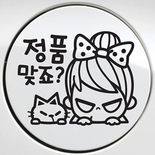 제제데코  정품맞죠 주유구 스티커