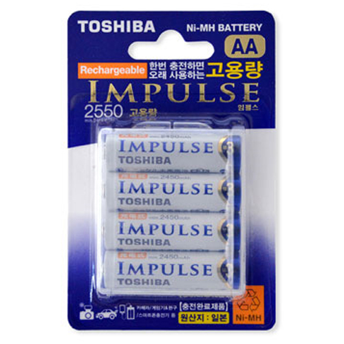 도시바  임펄스 고용량 니켈수소 AA