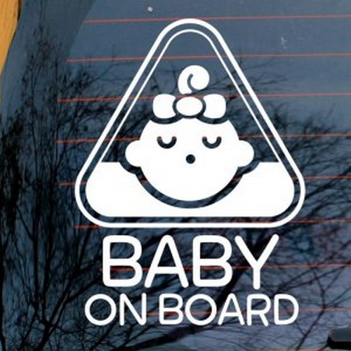 뭉키월드  사인마크 여아 Baby on Board 스티커 LSC-539