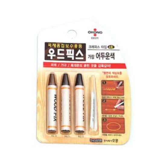 오공  목재 흠집 보수제 우드픽스 3개입