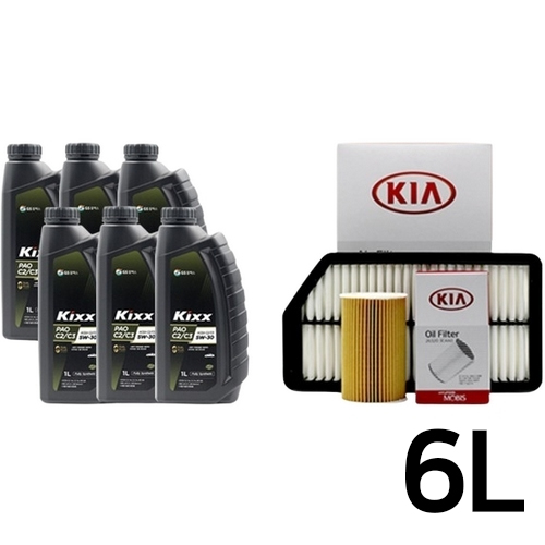GS칼텍스 KIXX 파오 C2/C3 5W30 6L + 순정필터 카니발KA4 디젤