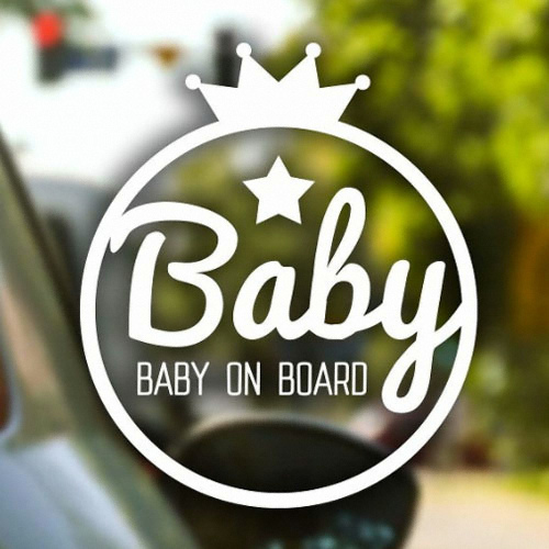 제제데코  왕관 BABY BABY ON BOARD 스티커