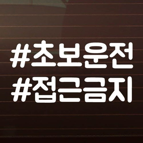 제제데코  텍스트 해쉬태그 초보운전