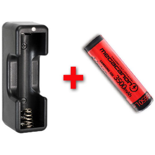 메가캐논  리튬이온 18650 3500mAh + 깜냥 1구 충전기