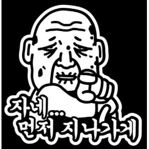 뭉키월드  자네 먼저 지나가게 초보운전 스티커