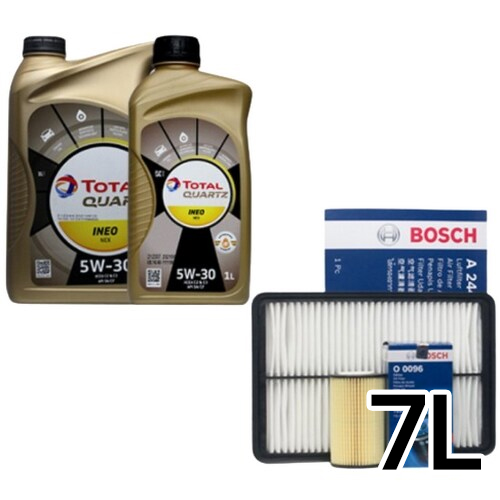 토탈  쿼츠 이네오넥스 5W30 7L + 보쉬필터 올뉴카니발 디젤