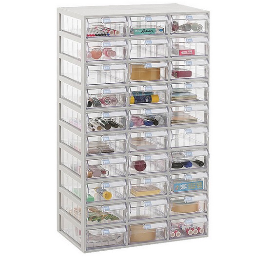 원텍코리아 투명수납함 30칸 (중형)