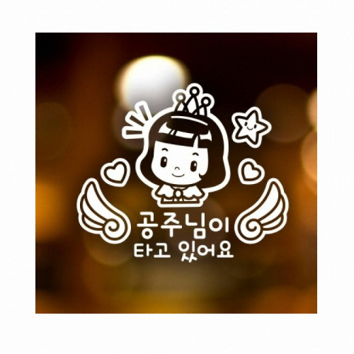 제제데코  천사날개 공주님이 타고 있어요