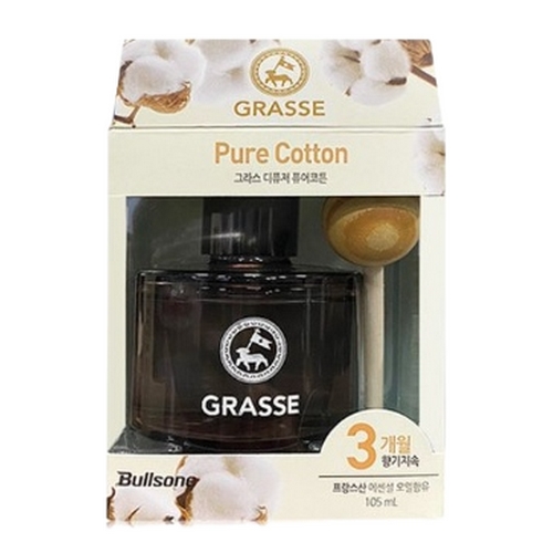 불스원  그라스 디퓨저 방향제 퓨어코튼향 105ml