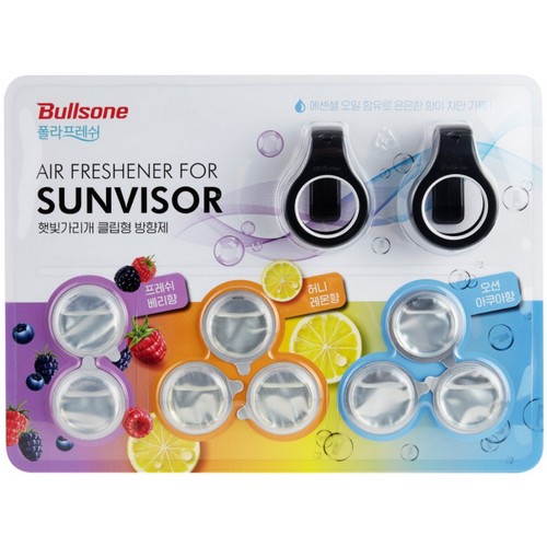 불스원  폴라프레쉬 선바이저 방향제 8개입 세트