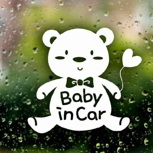제제데코  아기곰인형 BABY IN CAR 스티커