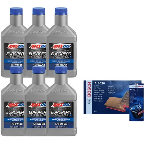암스오일  유러피언 카 포뮬러 5W30 6개 + 보쉬필터 기아 카니발 KA4 2.2 디젤