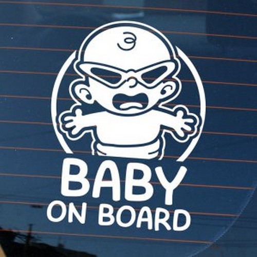 뭉키월드  마크 선글라스 애기 Baby On Board 스티커 LSC-673