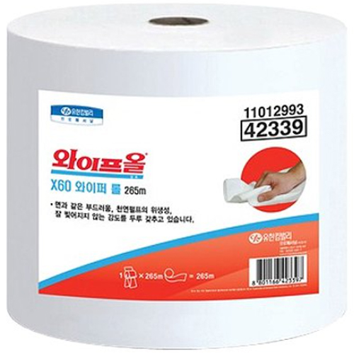 유한킴벌리 와이프올 X60 와이퍼 롤 42339