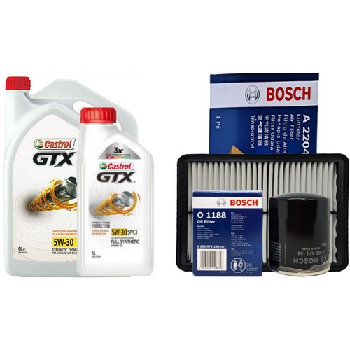 캐스트롤  GTX 5W30 7L + 보쉬필터 현대 그랜드스타렉스 TQ 2.5 디젤