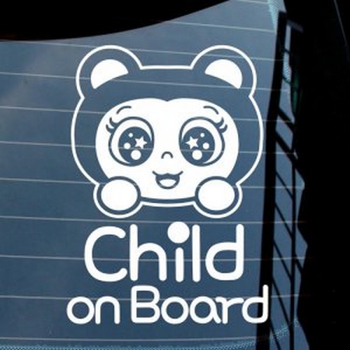 뭉키월드  아기곰인형 Child on Board 스티커 LSC-584